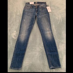 NWT 7 For All Mankind Skinny Jeans Medium Wash